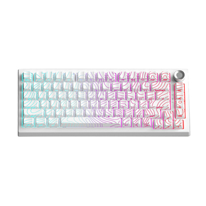 RGB Chiếu Sáng Đường Viền Địa Hình 82-Key Chơi Game Bàn Phím Cơ Khí 75% Trắng Đen Tri-Chế Độ Hot Swappable Bàn Phím Cơ Khí - Product Image 1