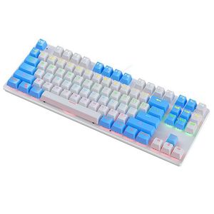 便宜的价格OEM K400 USB 87键迷你有线RGB LED机械游戏键盘为玩家台式电脑 - Product Image 2