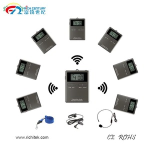 Hochwertiges UHF-Chip-Sender mikrofon und Headset-Empfänger Drahtloses Audio-Reiseleiter system für die Konferenz tour in der Kirche - Product Image 1