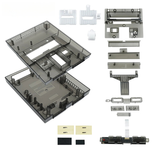 Replacement Shell Transparent <strong>Case</strong> for Nintendo SNES SFC Retro Gaming Consoles Translucent Black - Product Image 4
