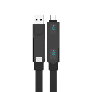 60W 4-in-1 USB C-デュアルスクリーン数値ディスプレイ付きマルチ充電ケーブル - Product Image 5