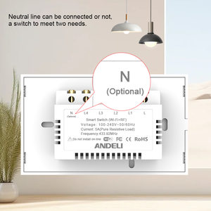 ANDELI 3Gang Grey Wifi Switch Smart Life App compatibile con standard AU BR senza linea neutra - Product Image 4