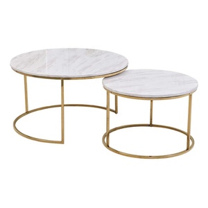 Mesa de anidación en forma cuadrada de Metal con tapa de madera, conjunto de 2 diseños clásicos, el mejor para salones y decoración del hogar - Product Image 4