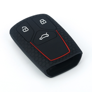 เคสกุญแจยางซิลิโคนสำหรับรถ Audi A4ออลโร้ด Q5 B9 Q7 TT TTS 2016 2017 2018พวงกุญแจรถอัจฉริยะแบบไม่มีกุญแจ - Product Image 4