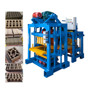 Máquina automática de bloques de cemento, dispositivo de vibración hidráulica de QTJ4-40, fabricación de ladrillos huecos de hormigón, bombas 1060 - Product Image 1