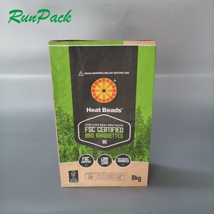 Bolsa de papel Kraft personalizada de alta calidad para embalaje de polvo de grano de harina Fondo plano con diseño en capas Producto de impresión de embalaje