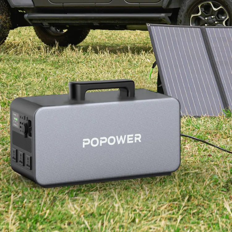 POPOWER Portable Power Station LifePO4 Battery 110V-230V 1498Wh 1500W With Jump Start Function Solar Camping Power Station