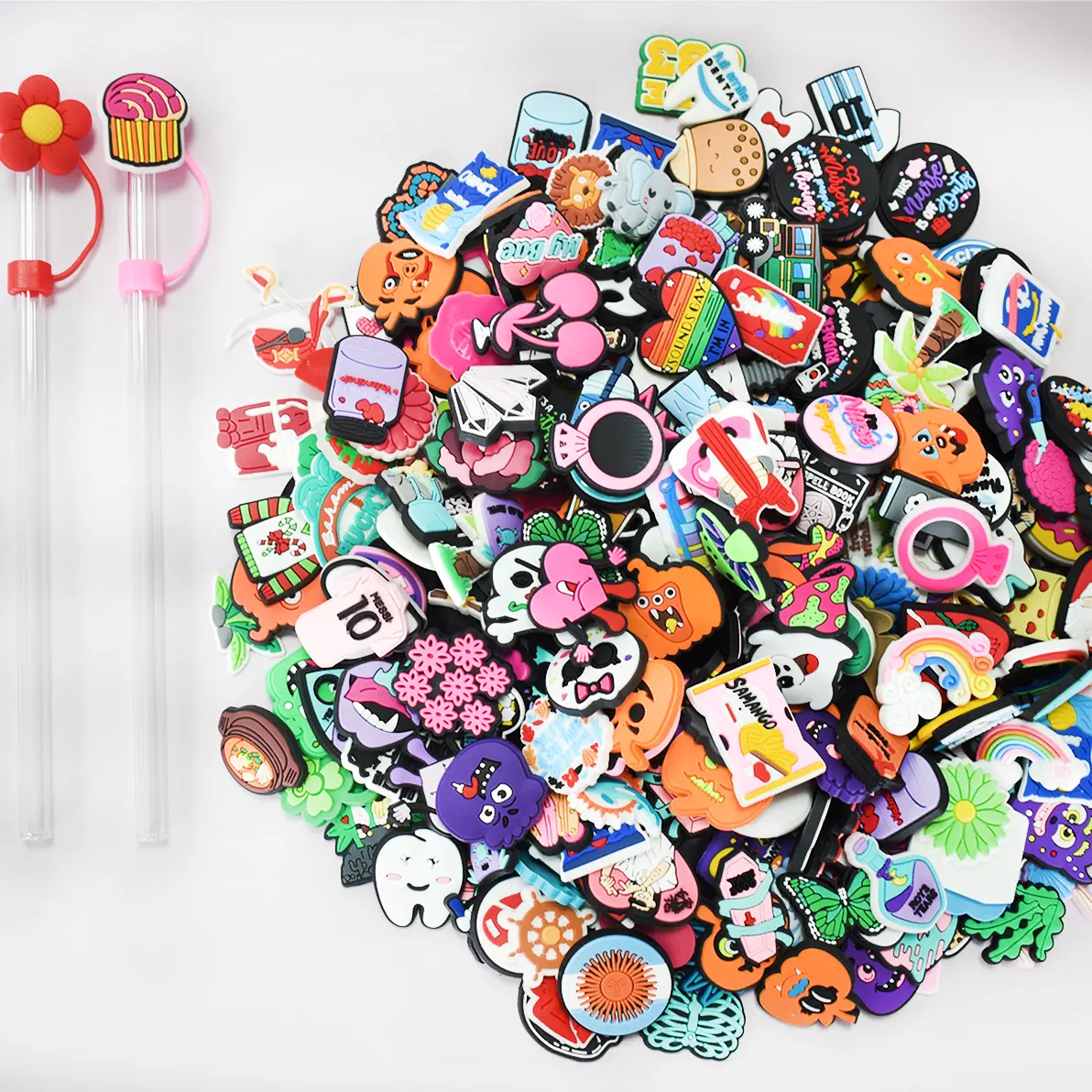 New Product Ideas 2023 Custom Straws Topper Princess Drink Cover Fit 6-8mm Cute Straw-Topper Charm Straw Charms