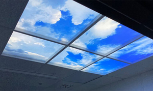 Factory Sourced <strong>LED</strong> Panel Light <strong>60</strong>*60CM 603*603 595x595 Ceiling Skylight Panel With Cloud Sky Pattern 2x4 Ft Aluminum Body - Product Image 2