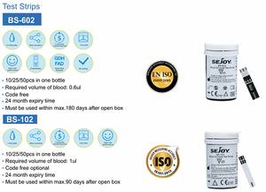 Sejoy mã miễn phí Blood Glucose kiểm tra <span class=keywords><strong>Strips</strong></span> glucometer <span class=keywords><strong>Strips</strong></span> - Product Image 2