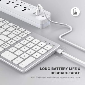 Rohs Fcc Ce Stock Trading Wholesale Slim Argonomic <strong>Computer</strong> Qwerty 102 <strong>Key</strong> Rechargeable mac Wireless bluetooth <strong>Keyboard</strong> - Product Image 4
