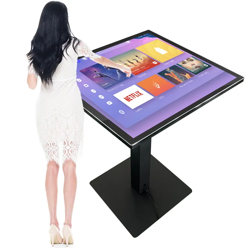 Conception de bar d'école et de bureau étanche lcd table multi-touch interactive intelligente