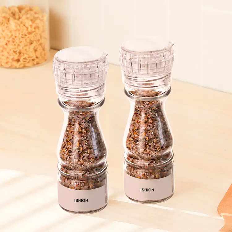 Großhandel 100ml Salz Gewürz flasche Pfeffer behälter 4oz Square Spice Jar Glas