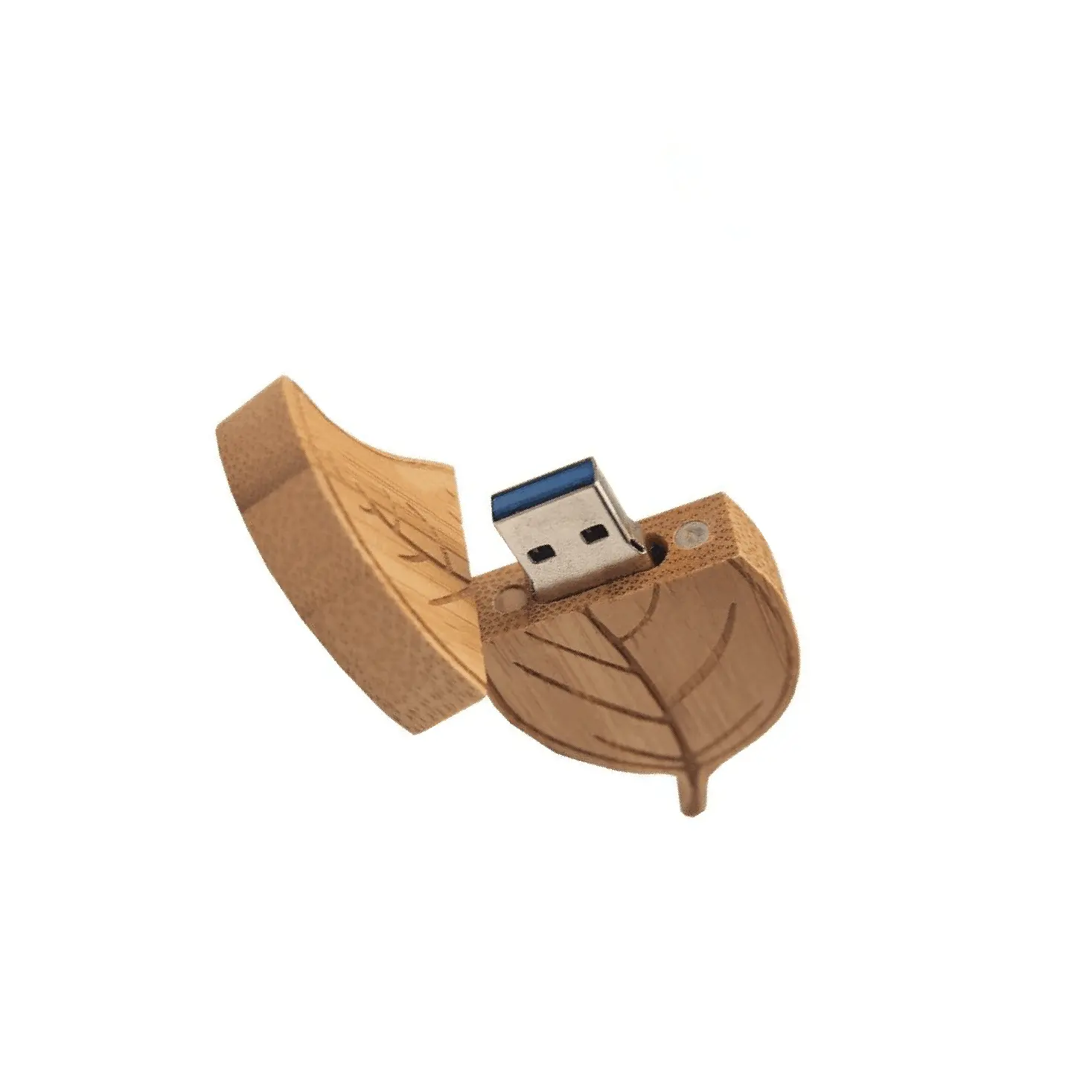 Unidad flash usb de hoja de madera, memoria USB 2,0 de 4GB/8GB/16GB/32GB en u