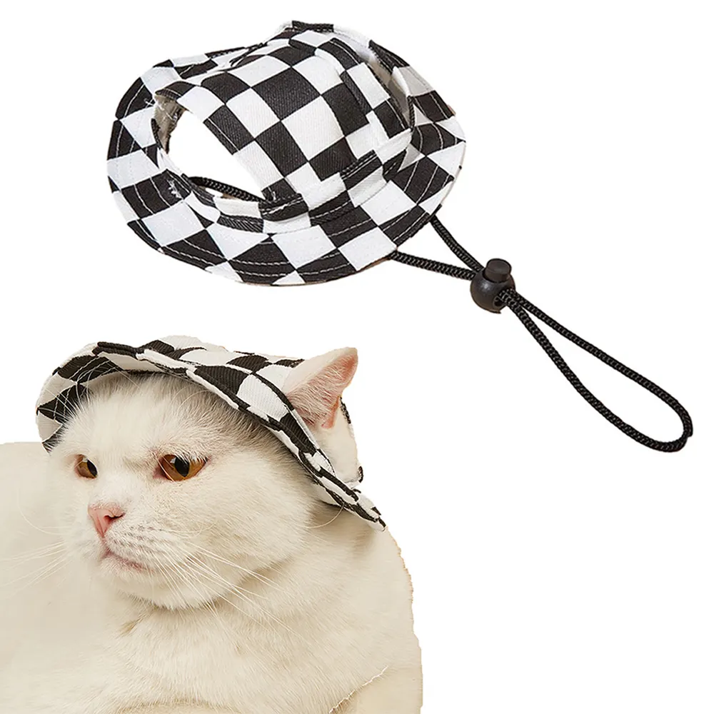 맞춤형 애완 동물 용품 고양이와 개 모자 태양 보호 모자 코스프레 파티 수제 패션 모자 OEM 제조업체 야외