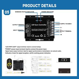 Điều khiển từ xa không dây RF bảng điều khiển cảm ứng 6 phím, đèn LED đổi màu 2 kênh, công suất cao DC 12/24V 15A/2CH, dùng cho chiếu sáng gia đình hoặc văn phòng - Product Image 5
