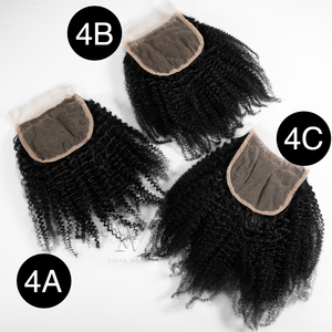 VMAE ดิบพม่า Virgin Hair Cuticle Aligned 3A 3C 4A 4B 4C Kinky Afro CURLY 3 Bundles Weft 4*4 ลูกไม้ปิด - Product Image 5