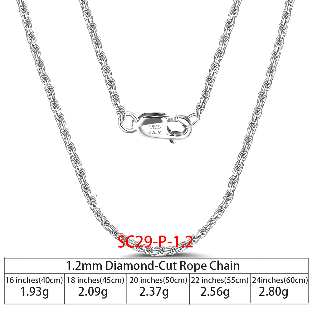 1.2mm-Rhodium Plated