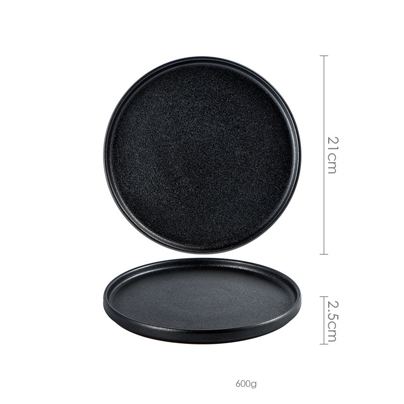 Assiette de 8,5 pouces (noire)