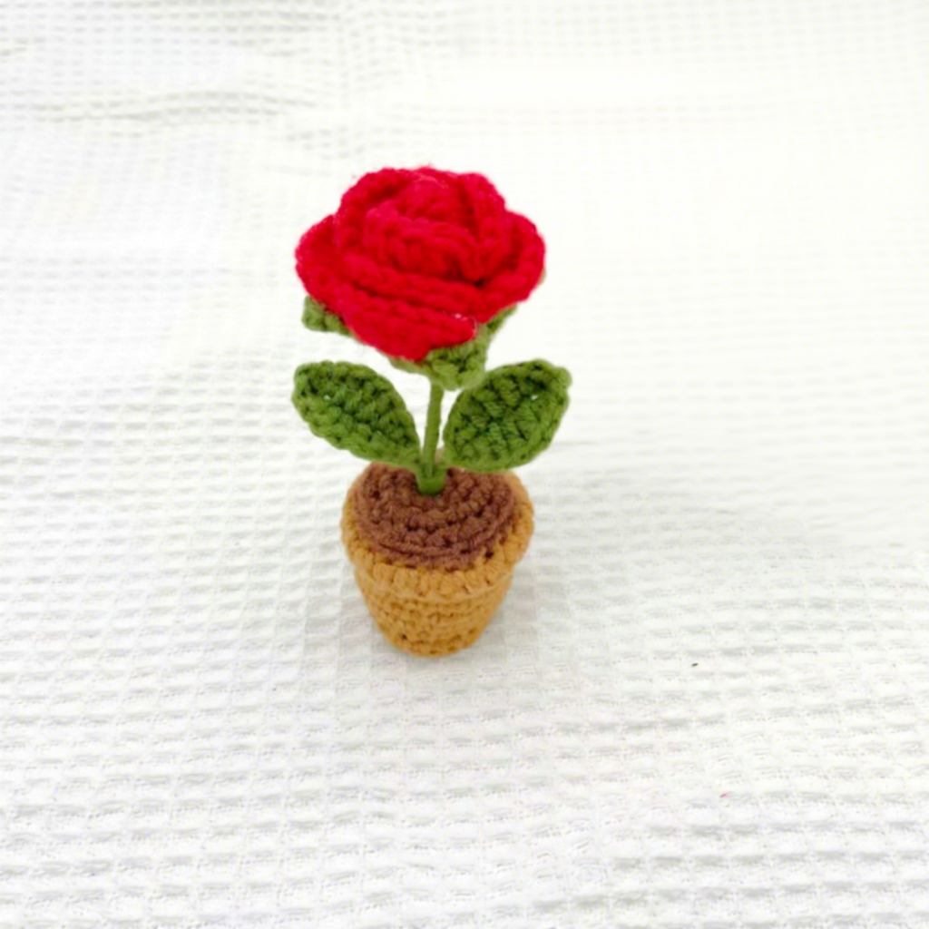5 crochet knitted small port flower 12*5*5cm