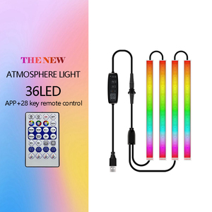 APP ไฟสร้างบรรยากาศในรถยนต์ระยะไกล,ไฟ LED สี RGB สำหรับตกแต่งภายในรถยนต์ไฟเส้นสำหรับติดในรถยนต์โคมไฟสร้างบรรยากาศดนตรี - Product Image 5
