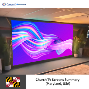 Canbest Fiw P2.5 2.5Mm 3840x1920Mm 12,6x6,3 ft schermo da parete per interni a Led per Tv della chiesa in Usa - Product Image 5