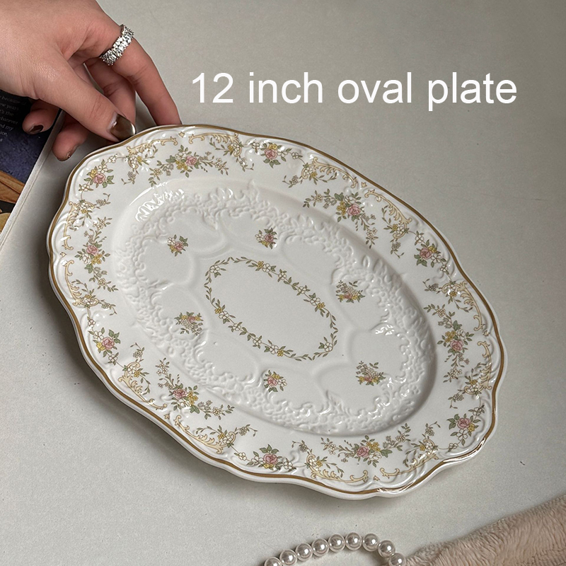 Assiette ovale de 12 pouces