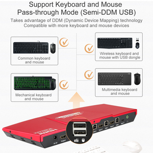 Interruptor kvm de 4 puertos usb c, conmutador de 4 entradas y 1 salida, hdmi, compatible con hdr con emuladores edid, directo de fábrica - Product Image 3