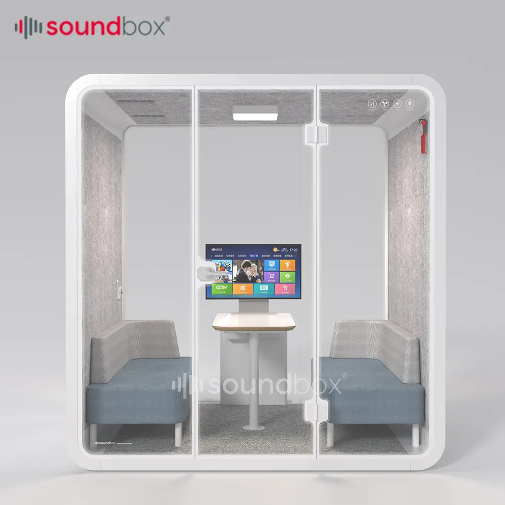 Звукоизоляционная кабина Soundbox, офисная кабина для обеспечения конфиденциальности, Офисная телефонная будка с подставкой