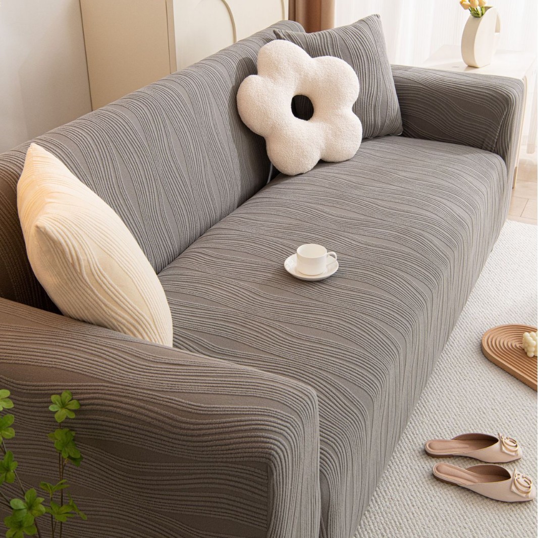 Velluto jacquard grigio ninfea