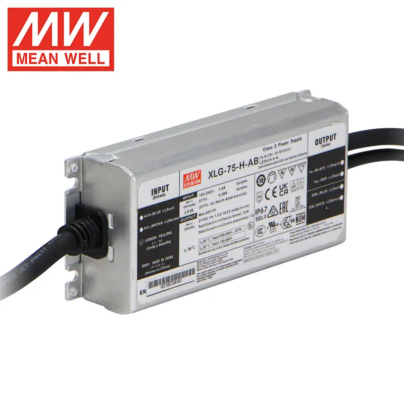 Meanwell XLG-75-H-AB 1400mA LED Driver potenza costante Led Driver in metallo Design LED Driver Driver