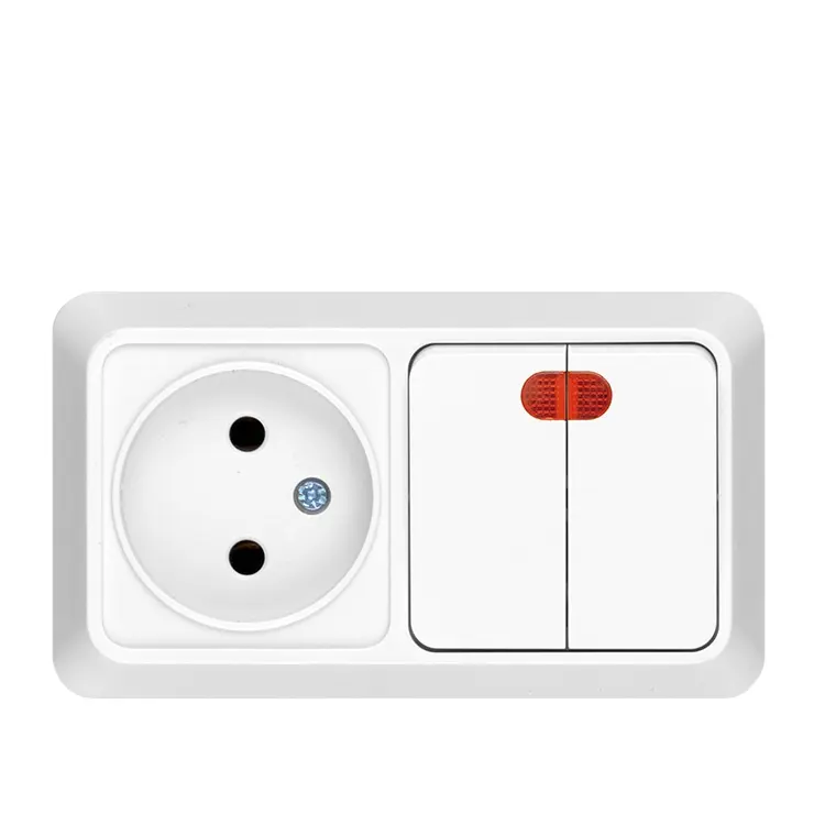 duplex single socket Light Homes Electric Wall Switch led light switch surface mounting