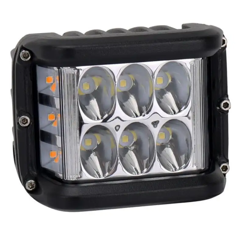 Offroad Fahrzeug Glühbirne LKW Lampe 12V 24V LED Arbeits licht Amber White 3 Side Shooter LED Fahr licht