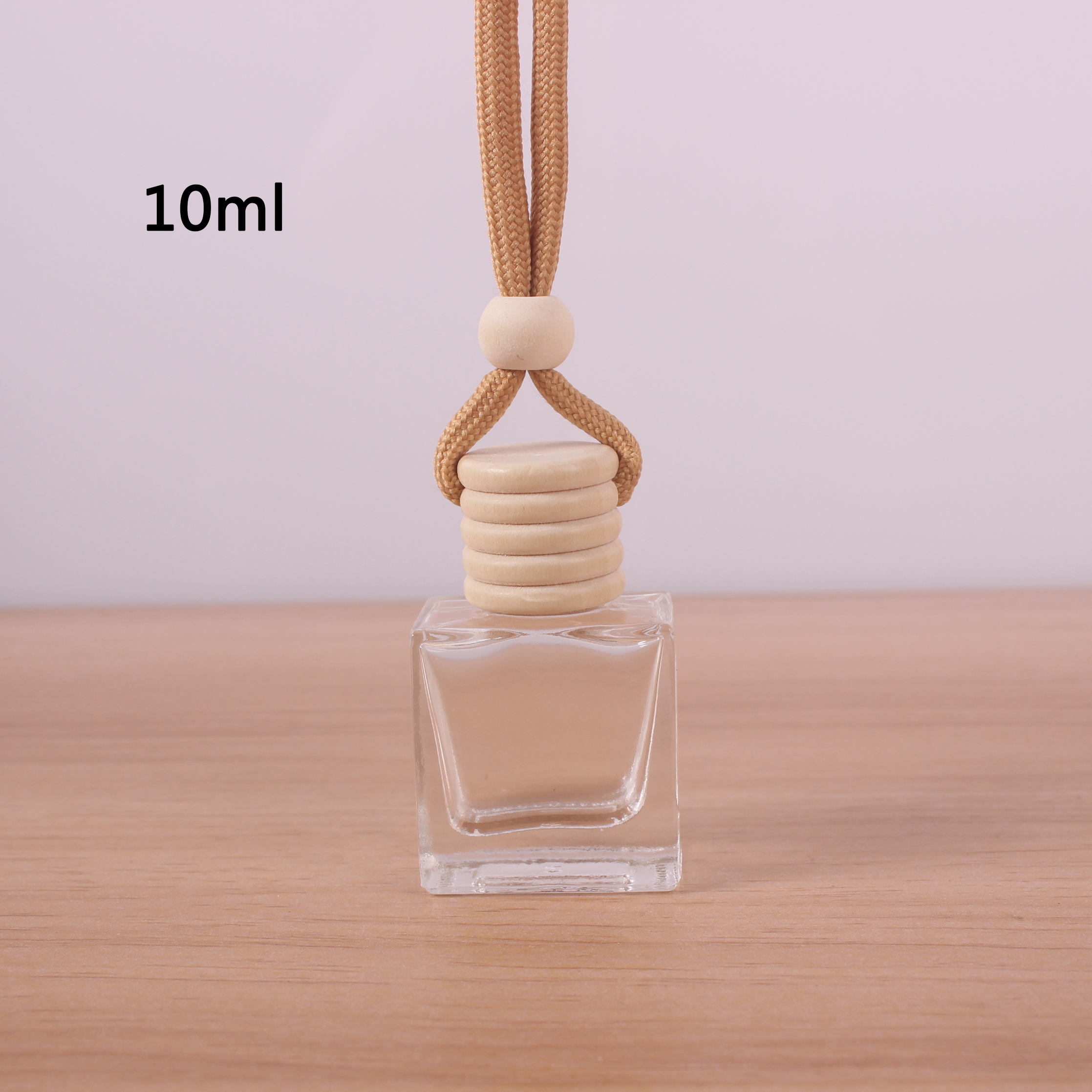 Flacon carré transparent de 10 ml