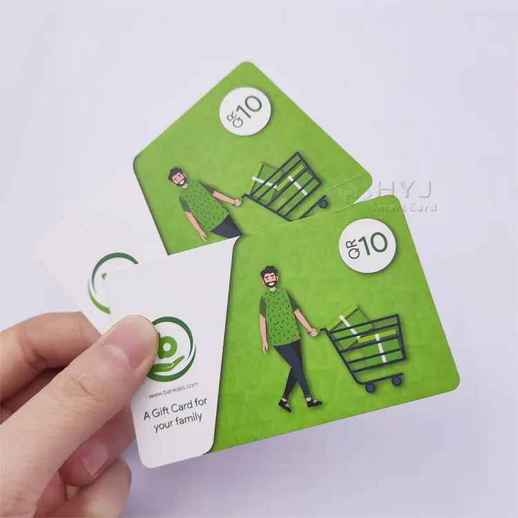 Papier d'impression personnalisé ou carte à gratter en PVC avec code de réduction pour la promotion des produits
