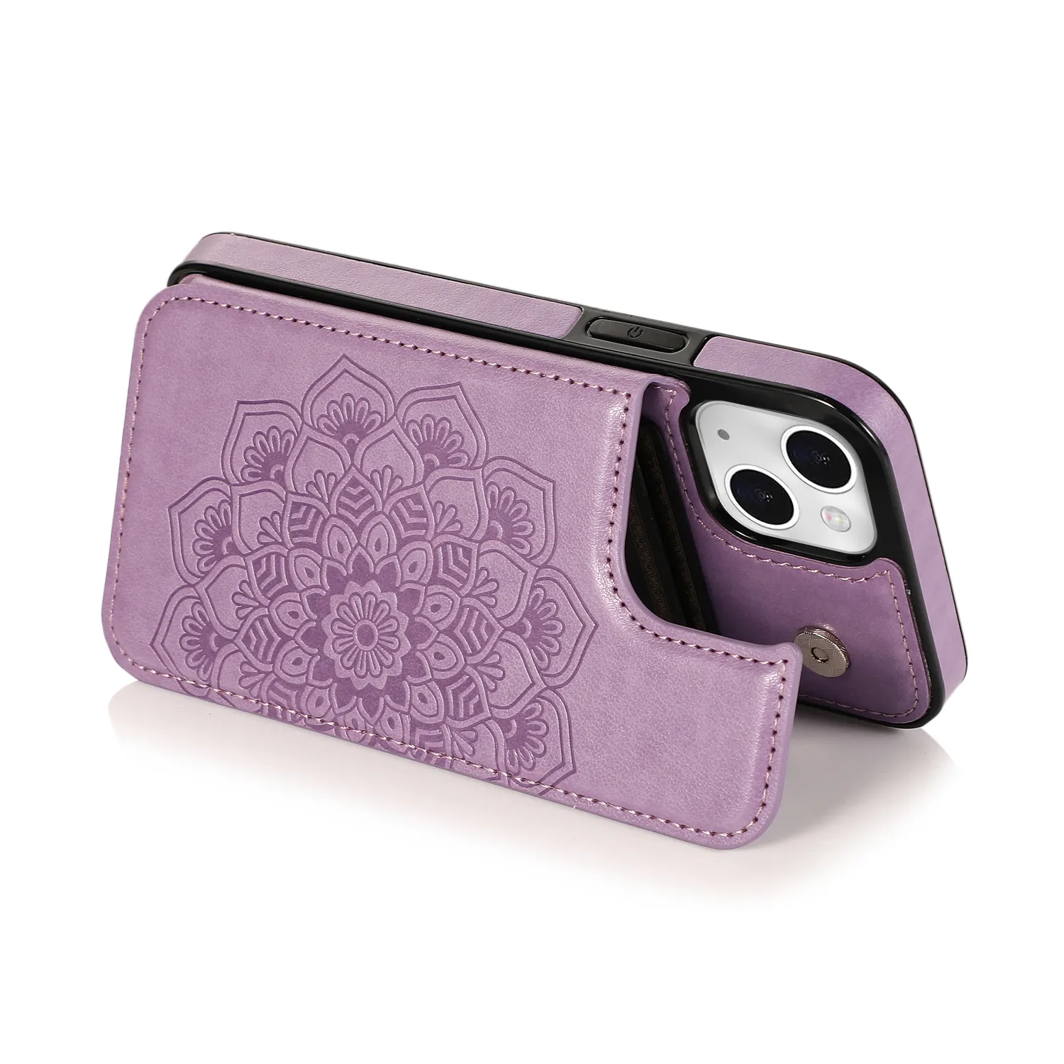 IPhone için kart yuvası ile cüzdan kılıf vaka 14pro Max Flip çiçek kılıf kadınlar için iPhone durumda lüks tasarım deri kart yuvası ile