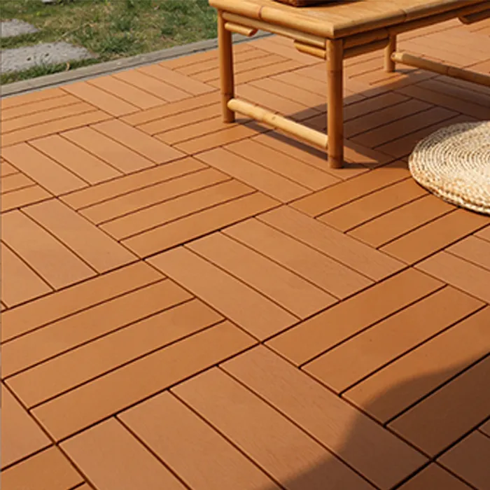 DIY WPC Floor Garden Patio Tiles Interlocking Outdoor Decking Tiles