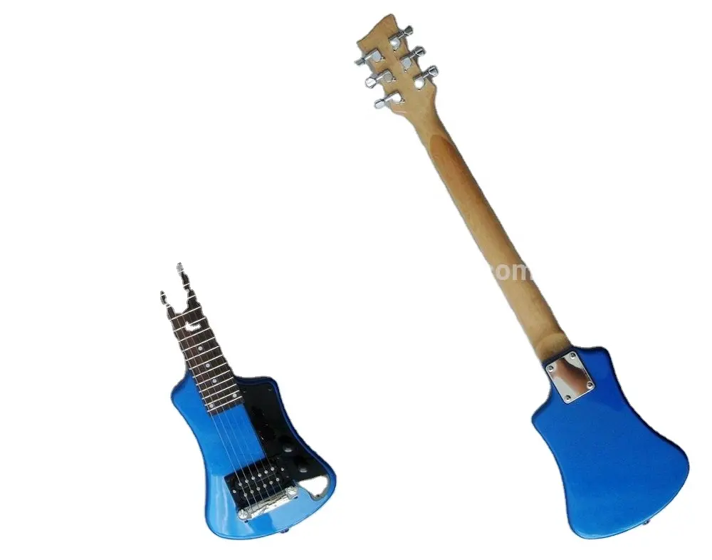 Weifang-mini Guitarra Eléctrica con cuerpo pequeño, 6 cuerdas, viaje