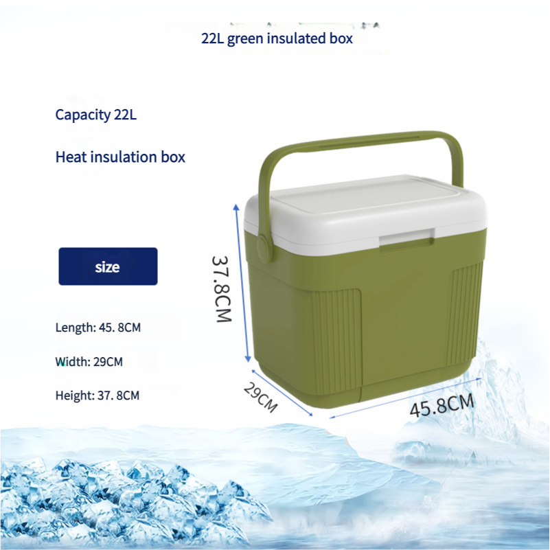 22L verde + 2 neveras portátiles de 450ml + 10 bolsas de hielo