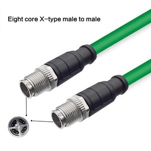 Fábrica al por mayor M12 8P X código Ethernet Cable de red Industrial blindado impermeable IP67 cadena de arrastre Cable comunicación - Product Image 2