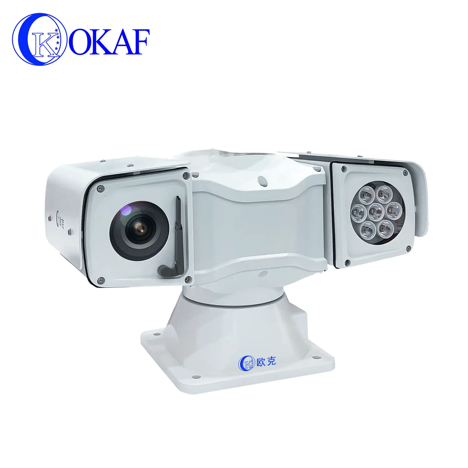 Zoom ottico 30x 120m distanza visione notturna a infrarossi IR a lunga distanza telecamera IP PTZ montata su veicolo a 360 gradi