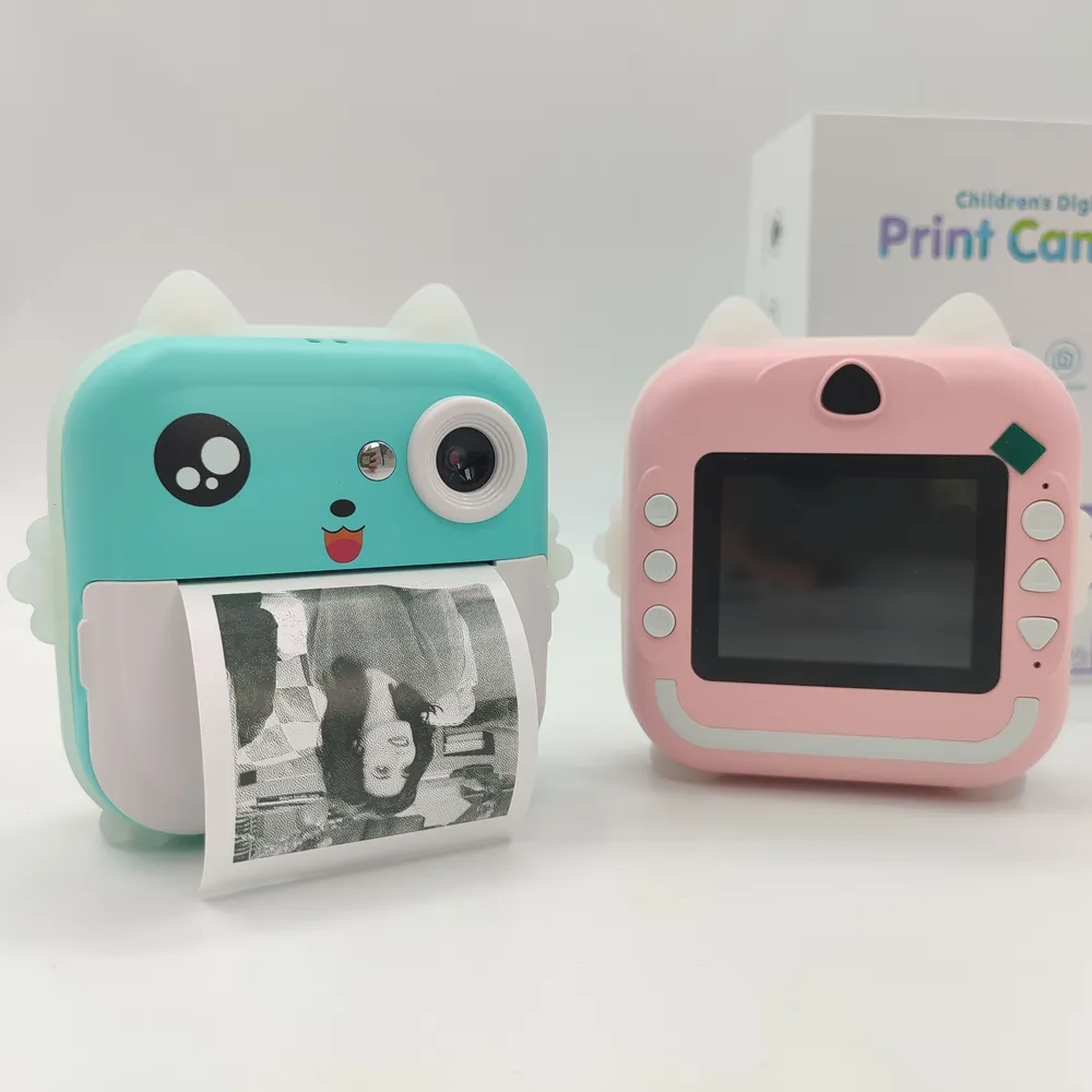 Fotocamera per bambini con stampa istantanea per bambini Mini fotocamera HD con carta fotografica termica fotocamera digitale con stampa istantanea