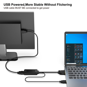 Adattatore da VGA a HDMI, convertitore 1080P con Audio da sorgente VGA Computer/Laptop a TV/Monitor HDMI - Product Image 2