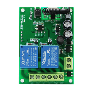 สวิตช์ประตูไฟฟ้าอเนกประสงค์433MHz รีโมทคอนโทรลไร้สายเครื่องส่งสัญญาณพลาสติก2ช่อง DC 12V/24V/36V/48V - Product Image 3