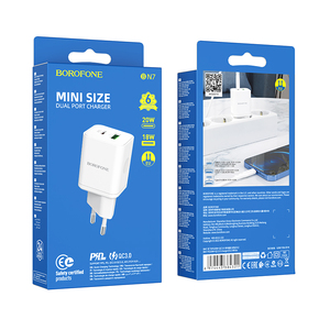 BOROFONE BN7 PD20W + QC3.0เครื่องชาร์จ (EU),เหมาะสำหรับ Apple iPhone โทรศัพท์มือถือแอนดรอยด์ปลั๊กชาร์จเร็ว - Product Image 6