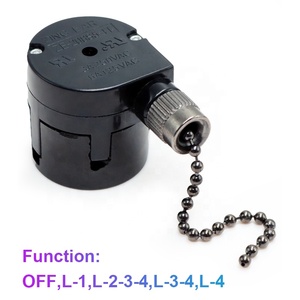 ZING kulak ZE-208S5-1T 3A 250VAC 6A 125VAC 5 hız kontrolü tavan vantilatörü regülatörü elektrik çekme zinciri ışık anahtarı - Product Image 5