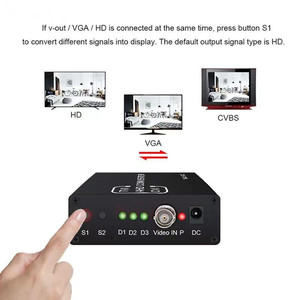 Adaptador convertidor de vídeo 4 en 1 compuesto CVBS AHD TVI CVI a HDMI compatible con Cable BNC a HDMI VGA BNC(CVBS) para cámara/DVR