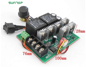 DC Motor Controller DC 9-50V 40A DC Motor Speed Control Controller PWM reversibile 12V 24V 2000W interruttore di retromarcia in avanti - Product Image 5