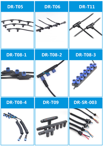 Giấc mơ bắt đầu Y Splitter M15 <span class=keywords><strong>2</strong></span> Pin 3pin Cáp 3 đầu ra IP68 waterpropf kết nối một đầu vào Ba đầu ra - Product Image 3