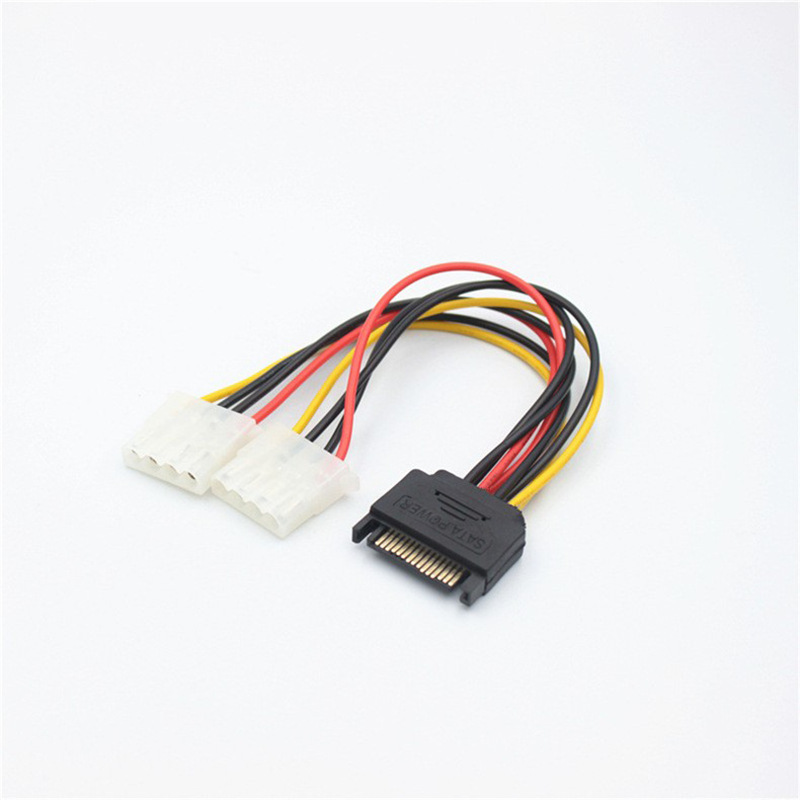 Cable de alimentación SATA15P macho a doble IDE